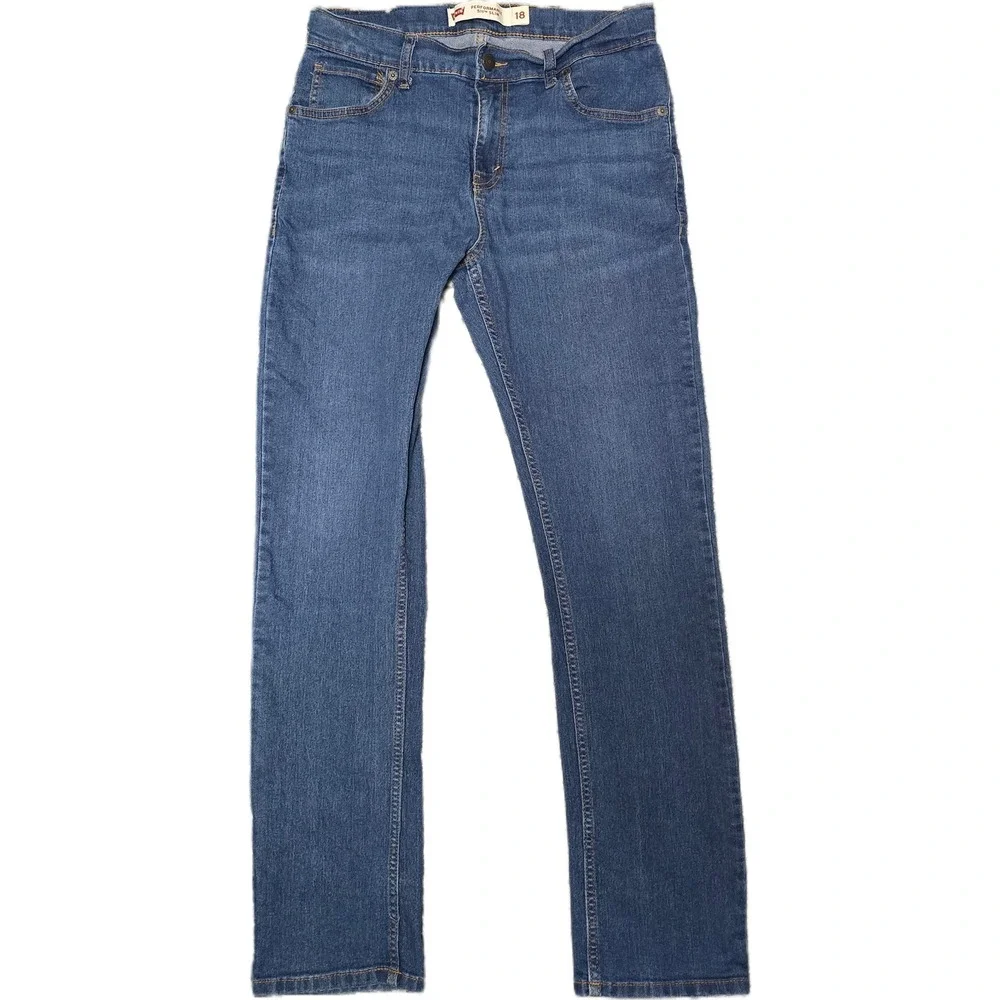 Levi's‎ 511 Slim Jeans Kids Size 18 Blue Excellent Adjustable Waist Performance